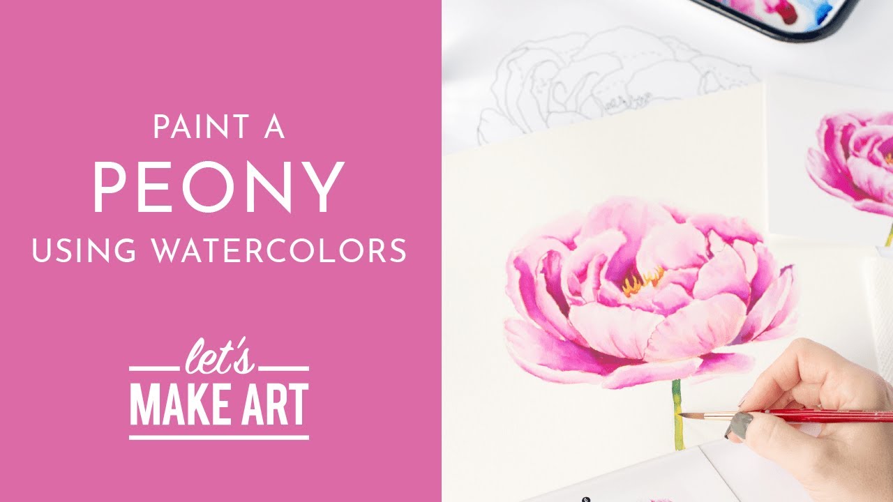 Let's Paint A Peony | Watercolor Tutorial With Sarah Cray - Youtube