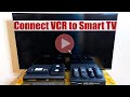 Connecting a vcr to smart tv in 2024  vcr and vhs tape along with new tv