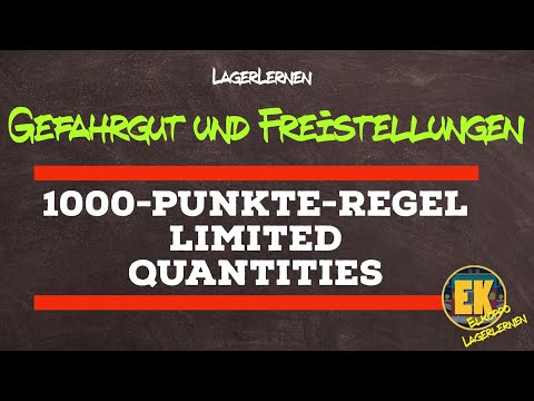 Gefahrgut und Freistellungen von der ADR l Limited Quantities |  1000-Punkte-Regel