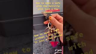 How to open safe without a key