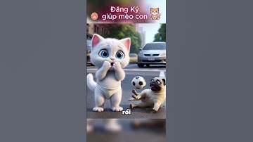 Mèo con bị chú chó đuổi theo #shorts #cat #ai #meow #meo