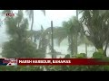 Powerful Hurricane Dorian impacting Bahamas with intense wind and rain