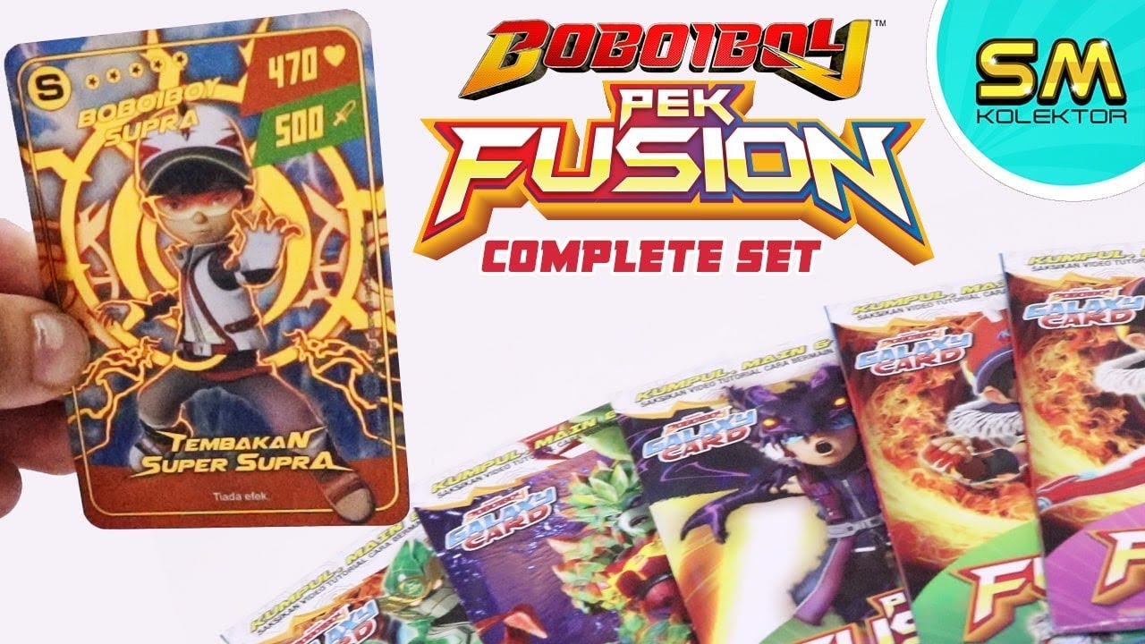 UNPACK BOBOIBOY GALAXY CARD  PEK FUSION COMPLETE SET YouTube