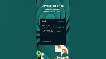JavaScript Trick 77 | setTimeout and Loops | #shorts #viral #tricks