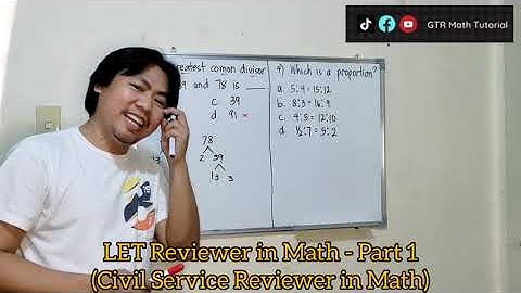 Civil Service Exam Reviewer in Math - Part 1 (1-10)