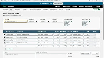 ConnectIt-SageOne - Creating a Sales Invoice (Sage One 