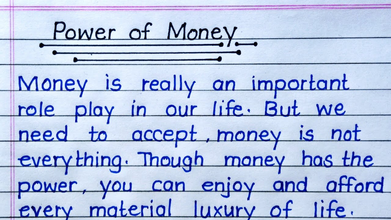 what is the power of money essay