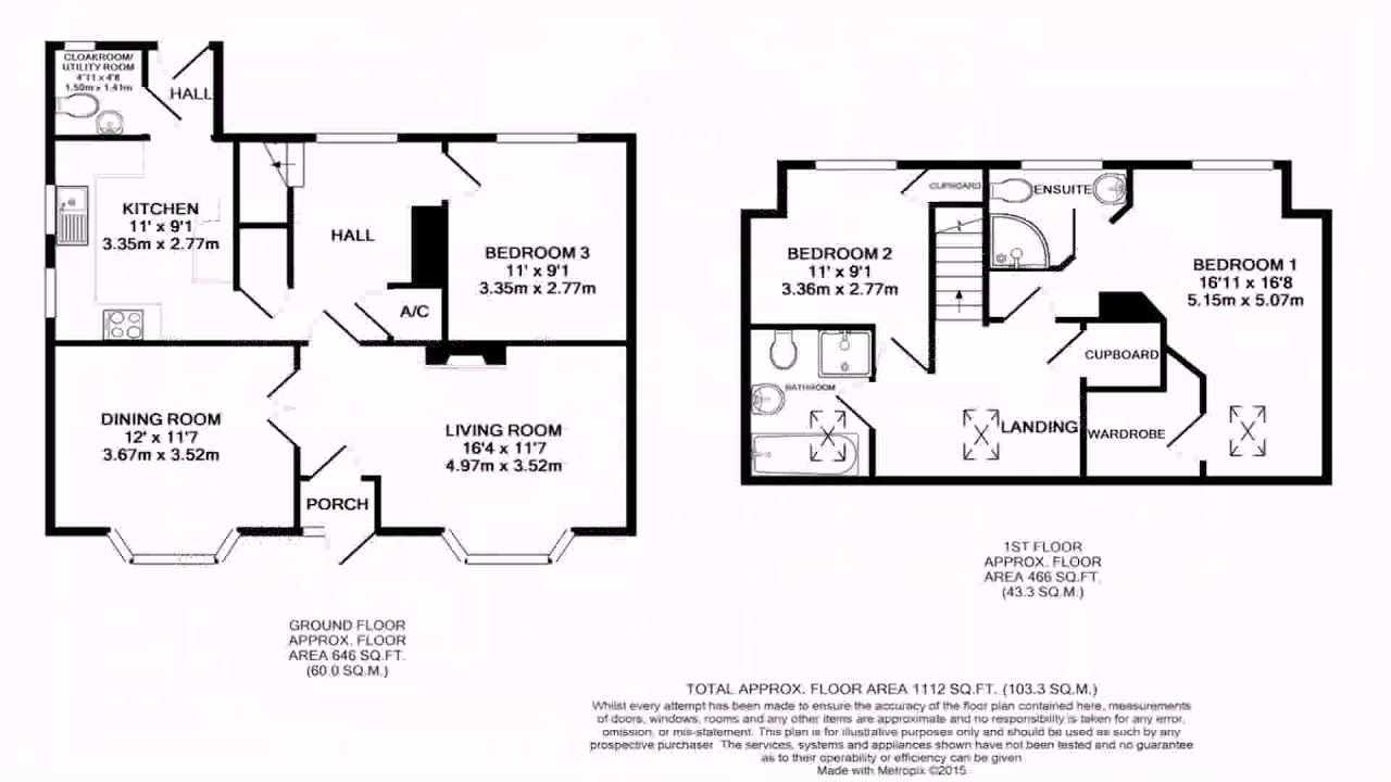3 Bedroom House Floor Plans Uk (see description) YouTube