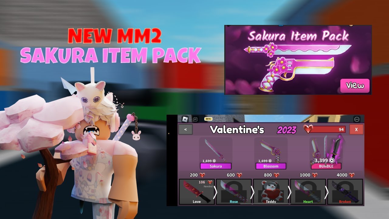 Chroma Sakura + Blossom in MM2 #MM2#mm2roblox#mm2valentines#mm2godlies