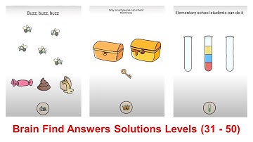 Brain Find Answers Solutions Levels (31 - 50)