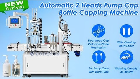 ZONESUN ZS-XG448S Automatic Double Head Trigger Spray Bottles Caps Feeding Screw Capping Machine