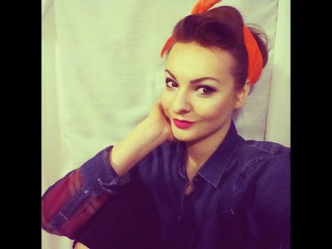 Pin up bandana hair // Пин ап прическа с банданой Pin up bandana hair // Пин ап прическа с банданой