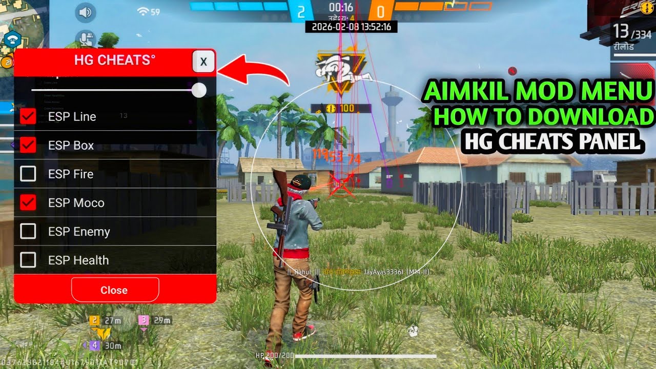 FREE FIRE - MOD MENU HG CHEATS V2 | ANTIBAN PANEL KAISE DOWNLOAD KAREN | FFH4X HACK PANEL 