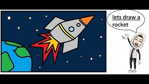 How to Draw Rocket using shapes in MS Paint