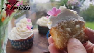 recette cupcakes à la vanille à la crème au beurre vanillée, extra facile et rapide