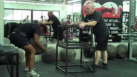 Maya Winters 232lb stone onto 41" platform