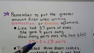 G.E.D. Math 1e, Solving word problems, Choosing the operation