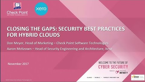 AWS re:Invent 2017: Closing the Gaps: Security Best Practices for Hybrid Clouds (DEM49)