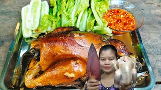 Cooking roasted chicken and banana flower recipe  - Simple cooking channel