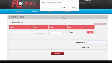 Garage Manager Software - How to generate jobcard and invoices?