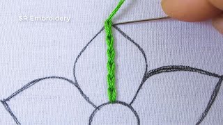 Hand Embroidery New Unique Flower Embroidery Design With Simple Easy Flower Stitch Tutorial