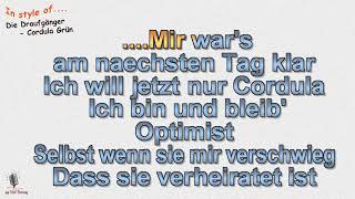 Video thumbnail of "Die Draufgänger - Cordula Grün - Instrumental und Karaoke"