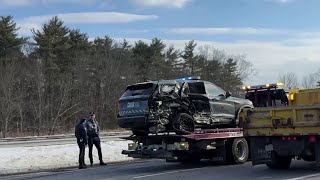 Trooper seriously injured after cruiser struck on I-95 in Salisbury