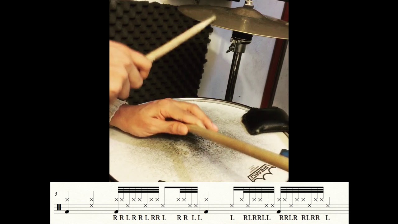 The Drum Etudes 1 Cross stick chill 32nd note groove YouTube