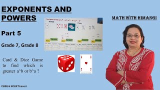Math Activity to find out which is greater a^b or b^a Comparison of Exponents & Powers Grade 7,8