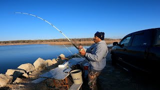 Bank Fishing for Winter CATFISH
