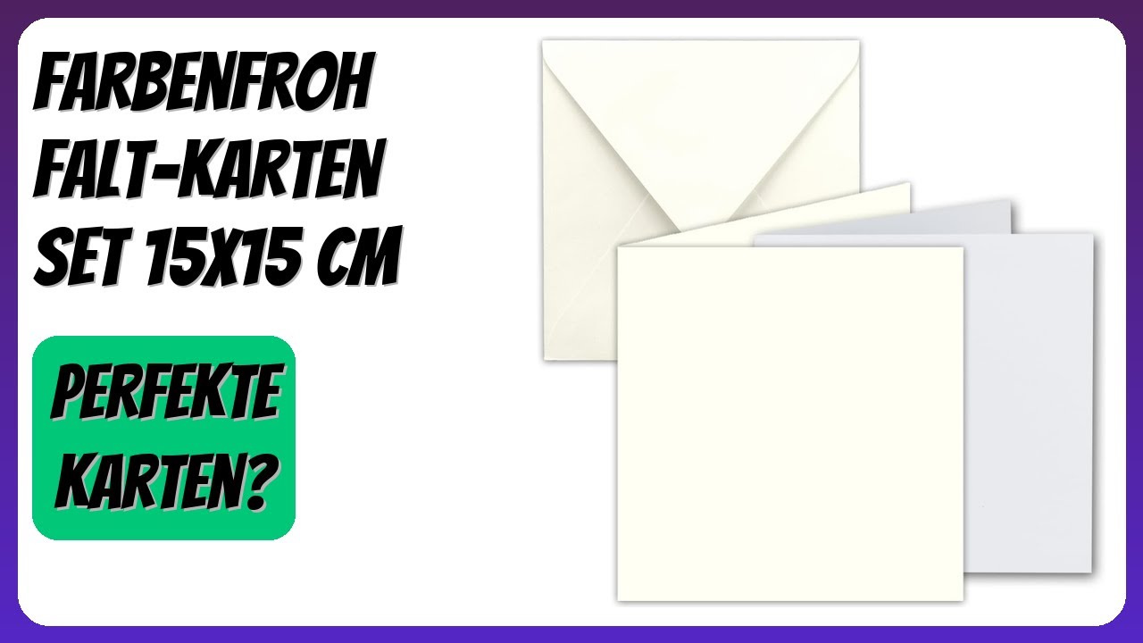 BEWERTUNG (2026): FarbenFroh Falt-Karten Set 15x15 cm. Infos