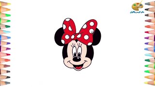 طريقة رسم ميني ماوس _ تعليم الرسم_رسومات سهلة وبسيطة_رسم شخصيات كرتونية_how to draw mickey mouse