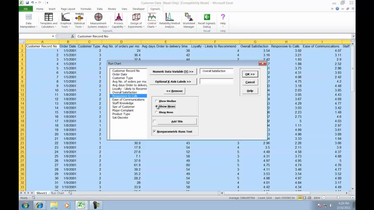 Create Run Chart In Excel