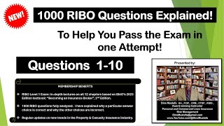 RIBO Questions Explained   (Questions 110)