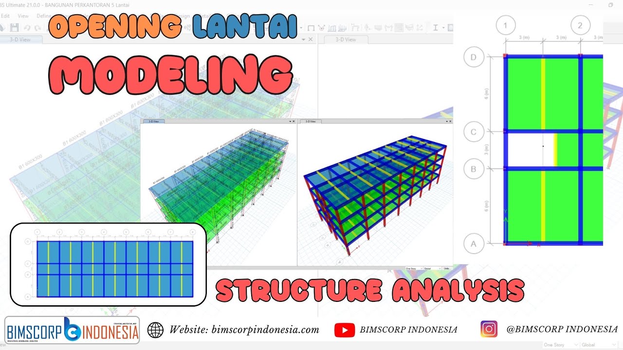 ETABS #7 Modeling Opening Lantai di Etabs #etabs #tutorial #structure # ...