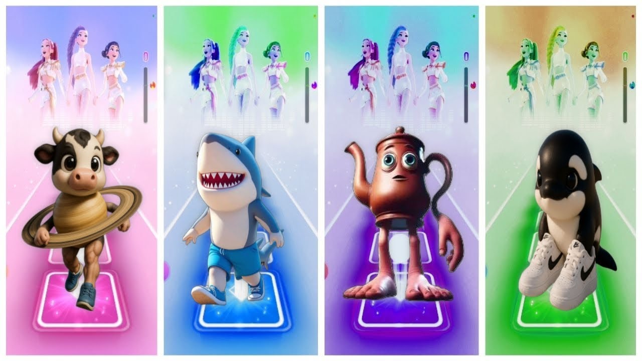 LA VACA SATURNO 🆚 TRALALERO TRALALA 🆚 TA TA SAHUR 🆚 ORCALALA ORCALA - Tiles Hop EDM Rush!