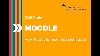 How to customise the dashboard page in Moodle