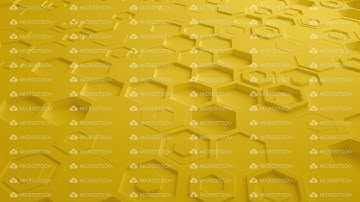 Yellow Abstract Hexagon Geometric Surface Seamless Loop 4K UHD. Front View
