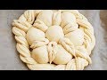 Питка Цвете с Венец Стъпка по Стъпка | Chleb Bread Yumuşak Pamuk Poğaça خبز Golden Bakery