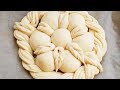 Питка Цвете с Венец Стъпка по Стъпка | Chleb Bread Yumuşak Pamuk Poğaça  خبز Golden Bakery