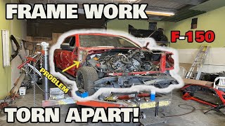 Rebuilding the CHEAPEST Wrecked FORD F-150 from COPART! Part 3 ( Frame work )