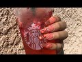 Strawberry Açaí Drink Inspired Nails | Acrylic Nails