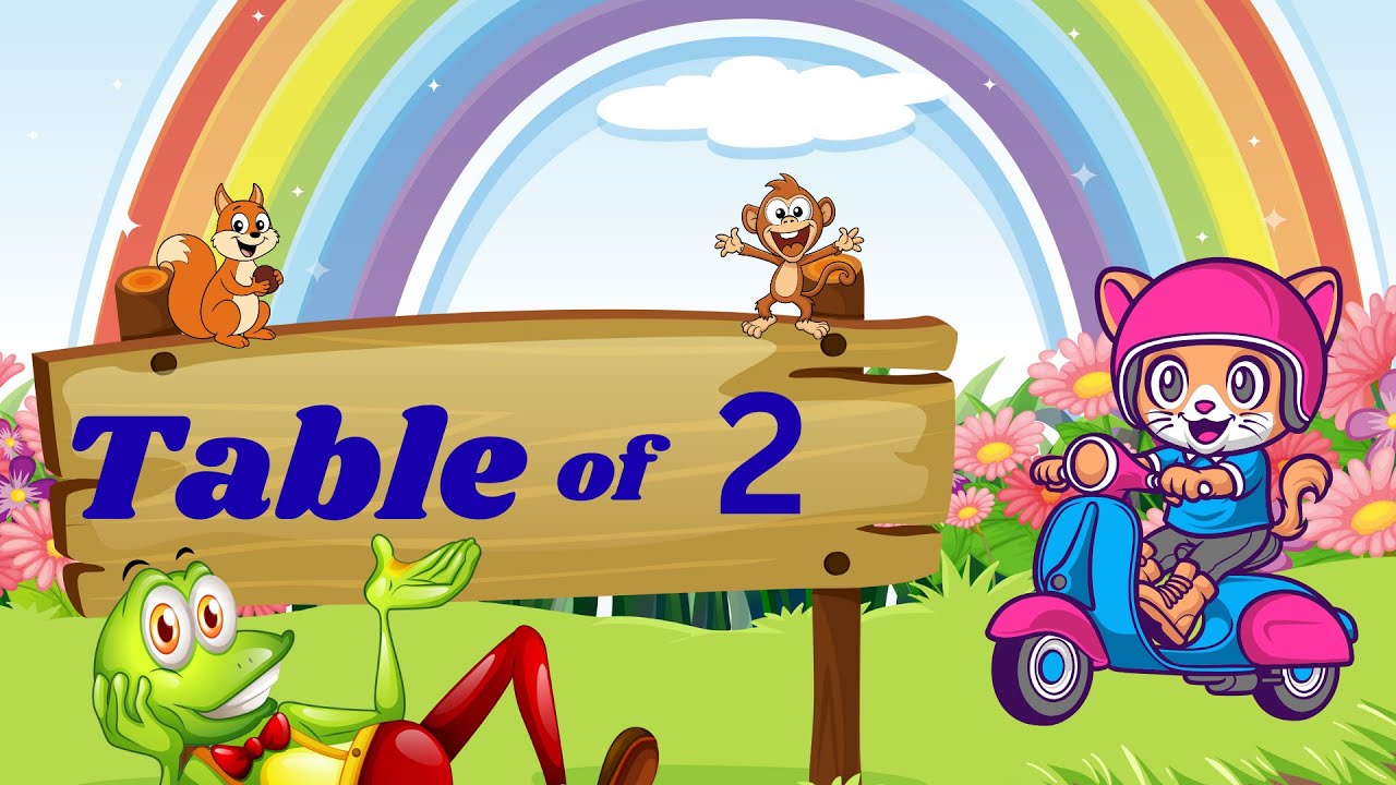 table of 2 song for kids | nursery & educational rhyme - YouTube