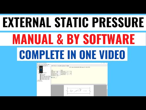 External Static Pressure Calculation By Manual & ASHRAE Duct Fitting Database Software In Hindi