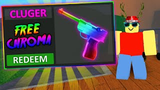 How To Redeem A Free Chroma Luger Youtube - red luger murder 15 roblox code