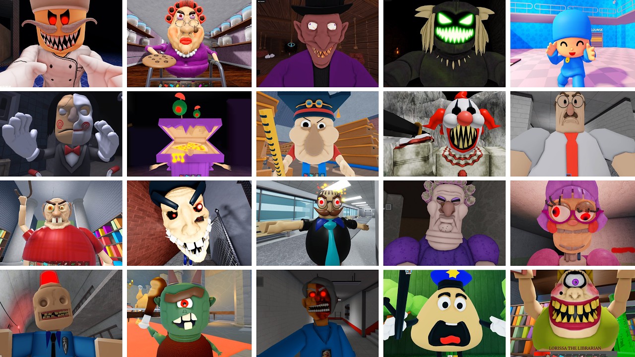 Papa Pizza's,EVIL GRANDMA!,🌶️ESCAPE MR SATURDAY'S,LOST TEMPLE,POCOYO PRISON RUN! ROBLOX JUMPSCARE'S