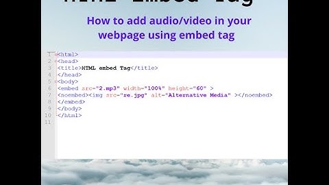 Embed tag in HTML(HINDI |URDU)| How to insert audio/video by embed tag| Lecture 38| Sumbul Khanzada