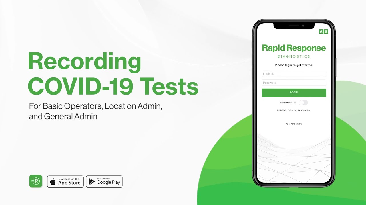 RapidReader Demo: Recording COVID-19 Tests: For Basic Operators, Location Admin, and General Admin