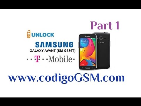 Samsung SM G386T Avant Network Unlock and Flash ROM Pt 1 G386