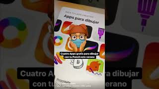 Apps gratis para dibujar con tu Pencil. 1️⃣Linea Sketch 2️⃣Tayasui Sketches 3️⃣Paper 4️⃣Concepts